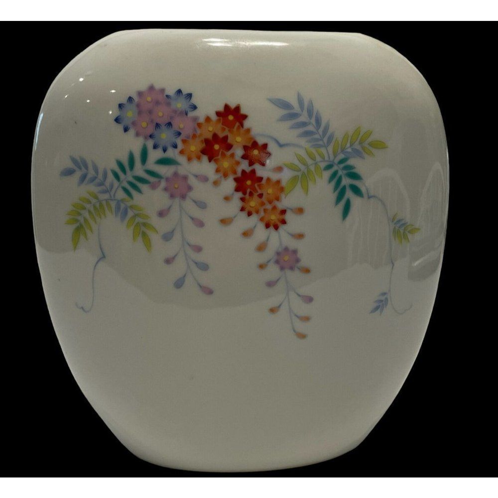 Vintage Otagiri Wisteria Mist ceramic Vase Flower Arrangement Floral Japan